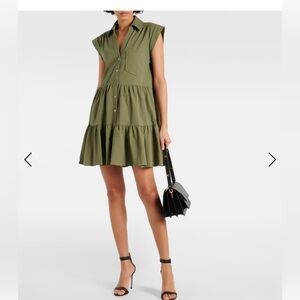 NWT- Veronica Beard Trisha Tiered Shirtdress - size small- green